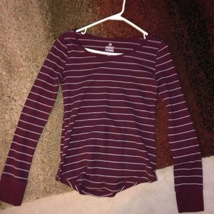 Perfect thermal long sleeve stripped shirt